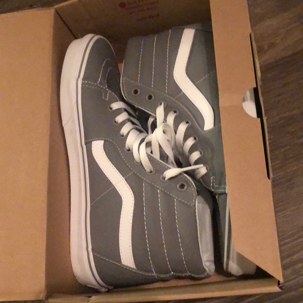 Size 10.5 grey and white vans